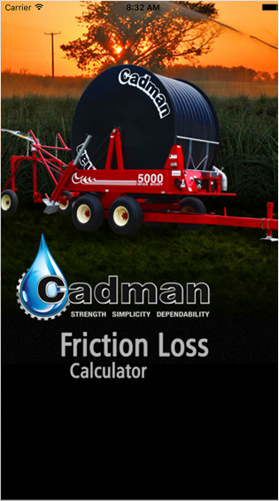 Friction Loss Launch Screen